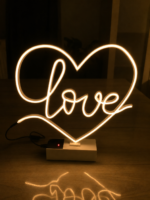 Love Heart LED Neon Light | Love Neon Sign Lamp for Bedroom Romantic Room Decor