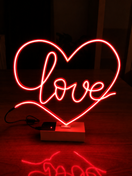 Love Heart LED Neon Light | Love Neon Sign Lamp for Bedroom Romantic Room Decor