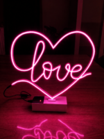 Love Heart LED Neon Light | Love Neon Sign Lamp for Bedroom Romantic Room Decor