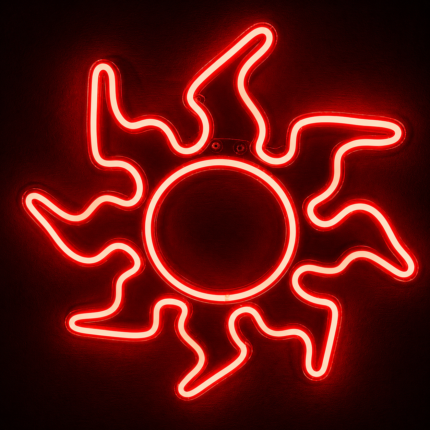 Sun LED Neon Wall Light | Sun Shape Neon Sign for Bedroom Aesthetic Room Decor