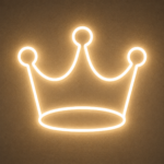 Crown LED Neon Wall Light | Princess Crown Neon Sign for Bedroom Aesthetic Decor