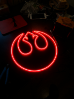 Rebel Alliance LED Neon Wall Light | Space Rebel Symbol Neon Sign for Gaming Room Decor