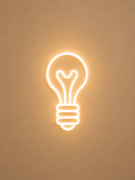 Light Bulb LED Neon Wall Light | Bulb Shape Neon Sign for Bedroom Office Cafe Decor