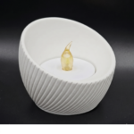 Minimalist Round Tealight Candle Holder | Modern Decorative Candle Bowl for Home Decor