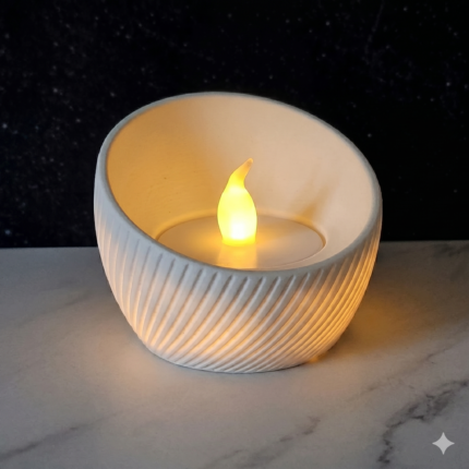 Minimalist Round Tealight Candle Holder | Modern Decorative Candle Bowl for Home Decor