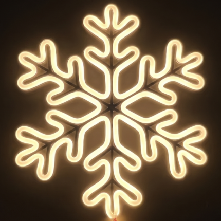 Snowflake Neon Wall Light – Winter LED Wall Décor for Bedroom & Festive Setup