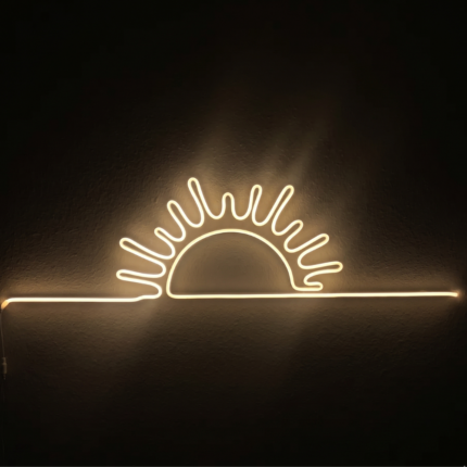 Sunset Neon Wall Light – Minimalist LED Wall Décor for Bedroom & Room Setup