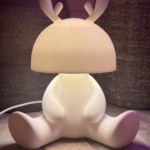 Cute Deer Table Lamp for Kids Bedroom | Cartoon Animal Night Lamp | Decorative Bedside Lamp for Nursery Room Home Decor