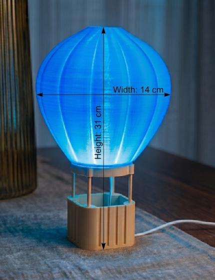 Modern Hot Air Balloon Table Lamp – Decorative Bedside Night Light for Home Décor