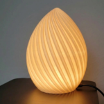 Modern Spiral Egg Shape Table Lamp LED Night Light for Bedroom Living Room Bedside Desk Decorative Ambient Lamp Minimalist Home Decor Gift