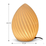 Modern Spiral Egg Shape Table Lamp LED Night Light for Bedroom Living Room Bedside Desk Decorative Ambient Lamp Minimalist Home Decor Gift - Image 2
