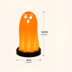Cute Ghost Shape LED Night Lamp for Bedroom Decor, Halloween Decorative Bedside Lamp, Minimal Modern Ambient Desk Light for Home Office Cafe Gift - Image 2