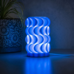 Modern Geometric 3D Printed Table Lamp | Decorative LED Bedside Night Light for Home Decor