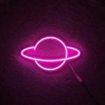Saturn Planet Neon Frame LED Wall Decor for Bedroom Living Room Gaming Setup Cafe Bar Office Space Theme Decoration Modern Acrylic Neon Light Gift for Kids Teens Adults - Image 4