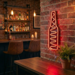 NO-CUT Neon Bottle Sign LED Wall Decor for Bar Cafe Restaurant Home Party Decoration | Modern Acrylic Neon Light Art | USB Powered Hanging Night Lamp for Bedroom Pub Gaming Room Gift - Image 3