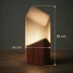 Modern Geometric Table Lamp for Bedroom Living Room | 3D Printed Decorative Night Lamp | Minimalist Ambient Desk Light for Home Office Decor