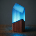 Modern Geometric Table Lamp for Bedroom Living Room | 3D Printed Decorative Night Lamp | Minimalist Ambient Desk Light for Home Office Decor
