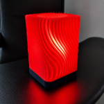 Modern 3D Printed Wave Design Table Lamp for Bedroom Living Room Office – Warm LED Decorative Night Light – Minimalist Ambient Desk Lamp for Home Décor Gift – Premium Spiral Pattern Lamp - Image 4