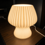 Modern Mushroom Table Lamp for Bedroom Living Room Desk Decor – Minimalist Pleated Night Lamp with Soft Ambient Light – Contemporary Decorative Bedside Lamp for Home Office Cafe Gift - Image 3