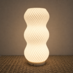 Modern Spiral Wave Table Lamp  LED Night Light for Bedroom Living Room Office Desk Decor USB Powered 3D Printed Ambient Mood Lamp Minimalist Home Decoration Gift