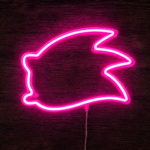 Sonic the Hedgehog LED Neon Light for Gaming Room Decor | Modern Wall Mounted Neon Sign Lamp for Bedroom Cafe Studio Office | Acrylic LED Neon Wall Light for Gamers Kids Teens Gift Decoration - Image 2