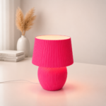 Modern Warm White Table Lamp for Bedroom Living Room Desk Decor Ribbed Minimalist LED Night Lamp Decorative Bedside Lamp for Home Office Café Gift - Image 3