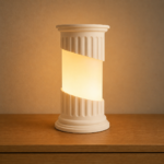 Modern  Table Lamp for Bedroom Living Room Office Desk | Minimalist Cylindrical Decorative Night Lamp | Premium Ambient Mood Light for Home Decor Gift Study Table Bedside Lighting