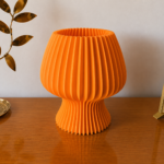 Modern Mushroom Table Lamp for Bedroom Living Room Desk Decor – Minimalist Pleated Night Lamp with Soft Ambient Light – Contemporary Decorative Bedside Lamp for Home Office Cafe Gift - Image 5