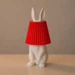 Bunny Rabbit 3D Printed Table Lamp with Pleated Shade for Bedroom Decor Cute Animal Night Light Minimalist Home Office Desk Lamp Gift for Kids Girls Women Modern Decorative Lighting - Image 5