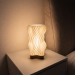Modern 3D Printed Spiral Table Lamp LED Night Light for Bedroom Living Room Office Desk Decor Minimalist Bedside Lamp Decorative Ambient Mood Lighting Gift for Home and Office