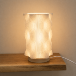 Modern 3D Printed Wave Table Lamp LED Night Light for Bedroom Living Room Office Home Decor Minimalist Bedside Ambient Desk Lamp Gift for Men Women